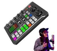 Live Sound Card, F998 Audio Mixer, DJ Mixer Effects, Music Making Equipment, Podcast Production Studio, Audio Mixer per telefoni cellulari, Podcast Equipment for Computers, DJ Mixer for Tablets