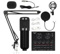 Live Streaming Equipment - Sound Card Set With Microphone Stand For Studio | Studio Gear, Live Streaming Equipment, Sound Card Set With Microphone Stand For Studio Podcast , Safe And Solid,