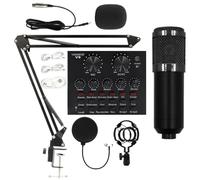Live Streaming Kit - Streaming Professionale,Set di attrezzature, Mixer audio scheda audio, Supporto microfono incluso, Podcaster, Trasmissione video | Pacchetto prestazioni di registrazione