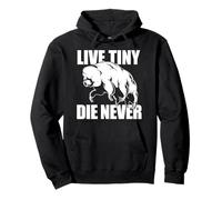 Live Tiny Die MAI Divertente Tardigrade Tough Water Bear Meme Felpa con Cappuccio