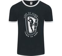 Live To Climb Rock Arrampicata Climber Uomo Ringer Fotl