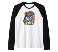Live To Flip Pinball Machine Retro Arcade Gamer Maglia con Maniche Raglan