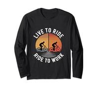 Live to Ride Ride to Work Bike Pendolarismo Maglia a Manica