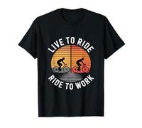 Live to Ride Ride to Work Bike Pendolarismo Maglietta