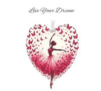 Live Your Dream: Ballet journal | Ballet Notebook Dance Journal | Ballerina Notebook | Ballet Notebook for Dancers | 6 x 9 inches paperback.