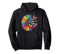 Live Your Truth Rainbow Girasole Farfalle Colorate Orgoglio Felpa con Cappuccio