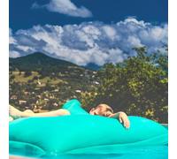 LiveDeco - Pouf Gigante XXL Rimovibile, Galleggiante per Piscina, Turchese POOL BiG52