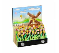 LiveGo 2026 Calendario 3D - Calendario da scrivania in carta intagliata con luce LED, con blocco note, quaderno | Regalo fai-da-te per Natale, inaugurazione casa, ufficio, casa