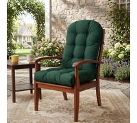 LiveGo Adirondack - Cuscino per sedia da esterno, impermeabile, con schienale alto, con fascia elastica per la schiena, colore: foglia di tè, spessi, cuscini di ricambio per sedia a dondolo (verde