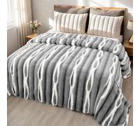 LiveGo Coperta in Finta Pelliccia Morbida e Calda, Reversibile, Super Soffice e Pelosa, Coperta Elegante per Divano e Letto, Ideale per Camera da Letto e Salotto