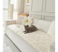 LiveGo Copridivano spesso, lavabile, per cani di taglia grande, morbido e peloso, antiscivolo, per 2, 3, 4 posti, protezione per mobili per soggiorno