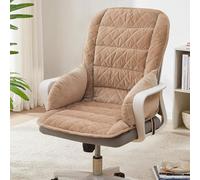 LiveGo Cuscino per sedia a dondolo color cachi, 48,3 x 45 x 7,6 cm, schienale 54,9 x 48,3 x 7,6 cm, morbido tessuto di lino sintetico, fissaggio sicuro, rigidità media, 45 x 48 x 55 cm