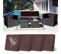 LiveGo Federa per cuscino elasticizzato per divano da esterno, di ricambio, per mobili da patio, copertura morbida e flessibile (4, caffè)