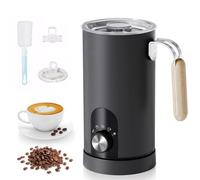 LiveGo Montalatte elettrico 5 in 1, montalatte automatico, 350 ml, grande capacità, funzionamento silenzioso, riscaldatore per latte caldo e freddo, colore: nero