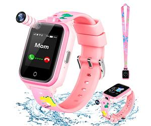 LiveGo Smart Watch per Bambini, 4G Safe Smartwatch con Doppia Fotocamera, Localizzatore GPS, Chiamata SOS, WiFi per Bambini Bambini Studenti età 4-12 Regali di Compleanno(T13 rosa)
