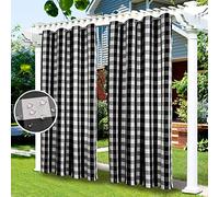 LiveGo Tenda da Esterno, Tenda Impermeabile Oscurante, Tenda Termoisolante da Giardino per Veranda/Pergolato/Archetto(Nero+Bianco,1 PCS, 52" Wx84L)