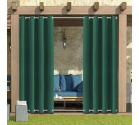 LiveGo Tende da Esterno Tende Impermeabile Termiche Isolanti Tende da Esterno Oscuranti Isolanti Tenda Esterna Oscurante per Porta con Occhielli per Gazebo Patio Balcone,Verde,1 Pezzo|132x274cm(LxA)