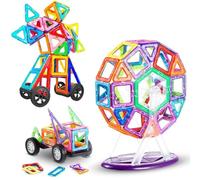 LIVEHITOP 116 Pezzi Costruzioni Magnetiche Blocchi - Mattoncini Magnetici Giocattoli Educativo Creativo Compleanno Natale Regalo Giornata Bambini per Bambini da 3 Anni