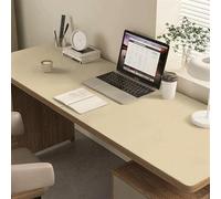 Liveinu Sottomano, 30x60cm Tappeto da Ufficio, in pelle PU, Tappetino per Mouse, Protezione da Scrivania Antiscivolo, Blocco da Scrivania Impermeabile per Ufficio Casa, Beige Giallo