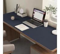 Liveinu Sottomano, 60x120cm Tappeto da Ufficio, in pelle PU, Tappetino per Mouse, Protezione da Scrivania Antiscivolo, Blocco da Scrivania Impermeabile per Ufficio Casa, Blu scuro