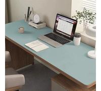 Liveinu Sottomano, 60x140cm Tappeto da Ufficio, in pelle PU, Tappetino per Mouse, Protezione da Scrivania Antiscivolo, Blocco da Scrivania Impermeabile per Ufficio Casa, Grigio Blu