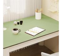 Liveinu Sottomano da Ufficio, in pelle PU, 40x80cm tappetino per mouse, protezione da scrivania antiscivolo, blocco da scrivania impermeabile per ufficio e casa, Verde chiaro