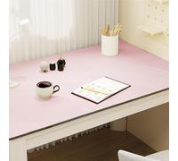 Liveinu Sottomano da Ufficio, in pelle PU, 50x120cm tappetino per mouse, protezione da scrivania antiscivolo, blocco da scrivania impermeabile per ufficio e casa, Rosa