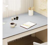 Liveinu Sottomano da Ufficio, in pelle PU, 60x140cm tappetino per mouse, protezione da scrivania antiscivolo, blocco da scrivania impermeabile per ufficio e casa, Grigio chiaro