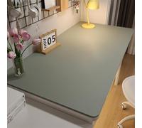 Liveinu Sottomano, tappeto da ufficio, Tappeto Scrivania Copri in Similpelle PU, protezione da scrivania antiscivolo, blocco da scrivania impermeabile per ufficio e casa, Grigio scuro, 70x140cm