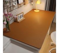 Liveinu Sottomano, tappeto da ufficio, Tappeto Scrivania Copri in Similpelle PU, protezione da scrivania antiscivolo, blocco da scrivania impermeabile per ufficio e casa, Marrone, 60x140cm