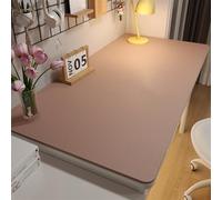 Liveinu Sottomano, tappeto da ufficio, Tappeto Scrivania Copri in Similpelle PU, protezione da scrivania antiscivolo, blocco da scrivania impermeabile per ufficio e casa, Rosa, 80x140cm