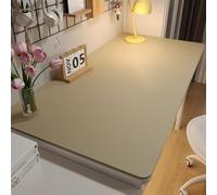 Liveinu Sottomano, tappeto da ufficio, Tappeto Scrivania Copri in Similpelle PU, protezione da scrivania antiscivolo, blocco da scrivania impermeabile per ufficio e casa, Beige Giallo, 30x60cm
