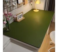 Liveinu Sottomano, tappeto da ufficio, Tappeto Scrivania Copri in Similpelle PU, protezione da scrivania antiscivolo, blocco da scrivania impermeabile per ufficio e casa, Verde scuro, 50x120cm