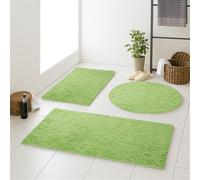 Liveinu Tappeti Bagno Antiscivolo, Tappeto Pelo Lungo, Tappetino Bagno Morbido e Assorbente, Per il bagno, la doccia, la vasca da bagno o come tappetino WC, erba verde, 50x80cm