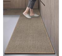 Liveinu Tappeto cucina antiscivolo lavabile Tappetini da cucina moderni assorbenti e antimacchia, per cucina, soggiorno, ingresso, marrone, 60x200cm