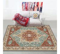 Liveinu Tappeto Soggiorno Tappeto Vintage Stile Persiano Orientale Tappeto a Pelo Basso Antiscivolo Lavabile per Iingresso Corridoio Bagno Camera da letto, arancia persiana, 80x120cm