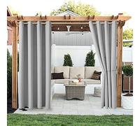 Liveinu Tenda da Sole per Esterno Idrorepellente con Anelli, Oscurante Termica Isolante per Gazebo, Impermeabile | 250x270cm (L x A) Grigio Chiaro