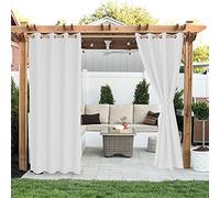 Liveinu Tenda da Sole per Esterno Idrorepellente con Anelli, Oscurante Termica Isolante per Gazebo, Impermeabile | 210x230cm (L x A) Bianco