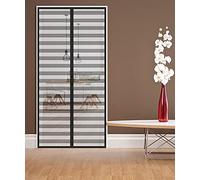 Liveinu Zanzariera Magnetica Fibre di Vetro Per Porte Finestre Ignifuga Tenda Zanzariera Con Magneti Rete Anti Zanzare Zanzariera Strisce Laccio Adesivo Fotogramma 75x200cm Nero & Bianco
