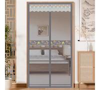 Liveinu Zanzariera Magnetica in Fibra di vetro, Zanzariera Porta Finestra a Calamita Traspirante Tenda Anti Mosche, Facile da Installare, per Bambini Animali, Grigio 1, 180x240cm
