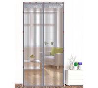 Liveinu Zanzariera Magnetica Per Porte Finestre Tenda Zanzariera Con Magneti Rete Anti Zanzare Zanzariera Versione Aggiornata Della Clip Adesiva Grigio 75x200cm