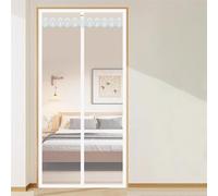 Liveinu Zanzariera Magnetica per Porte, Tenda Zanzariera, Maglia Fine, Non è Necessario Praticare Fori, per balconi, cantine, camere da letto e porte scorrevoli, Bianco 1, 130x240cm