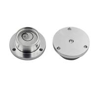 Livella a bolla 15'/2mm Metal Round Leveler With Mounting Holes Flanges Size 24x16x10mm White Black(White)