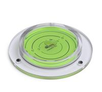 Livella a bolla circolare acrilica flangiata, verde, diametro 100mm