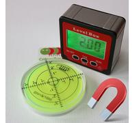 Livella a Bolla con Misuratore di Angoli Digitale Inclinometro Magnetico Livella