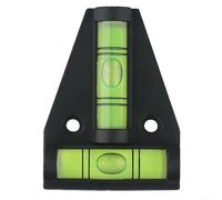 Livella a bolla di tipo T, triangolare, livello orizzontale, in ABS, nero, 58 mm, mini livellatore per roulotte per montaggio a parete e costruzione di piastrelle