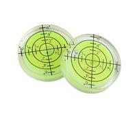 Livella a bolla in 2 pezzi con tacche graduate, elevata trasmissione luminosa 20°-30°, acrilico fluorescente giallo-verde
