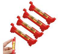 Livella A Bolla Per Corda,Livella Bolla Per Filo,String Line Spirit Level,4Pcs Mini Corda Linea A Bolla,Livelli Di Bolla Con Filo Di Sospensione Per Muratura, Idraulica E Lavori Di Precisione,Rosso