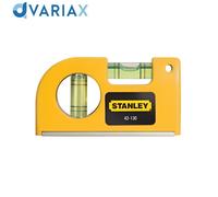 LIVELLA A DUE BOLLE TASCABILE BASE MAGNETICA E CLIP DI AGGANCIO STANLEY