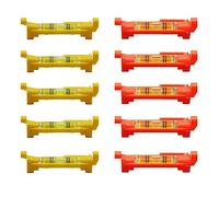 Livella a Filo 10 Pezzi Mini Bubble Spirit Level Livelli per Corde con Ganci Prefabbricati Mini Livella a Bolla per Muratura, Idraulica, Grondaie e Piastrellatura (Giallo e Arancione)